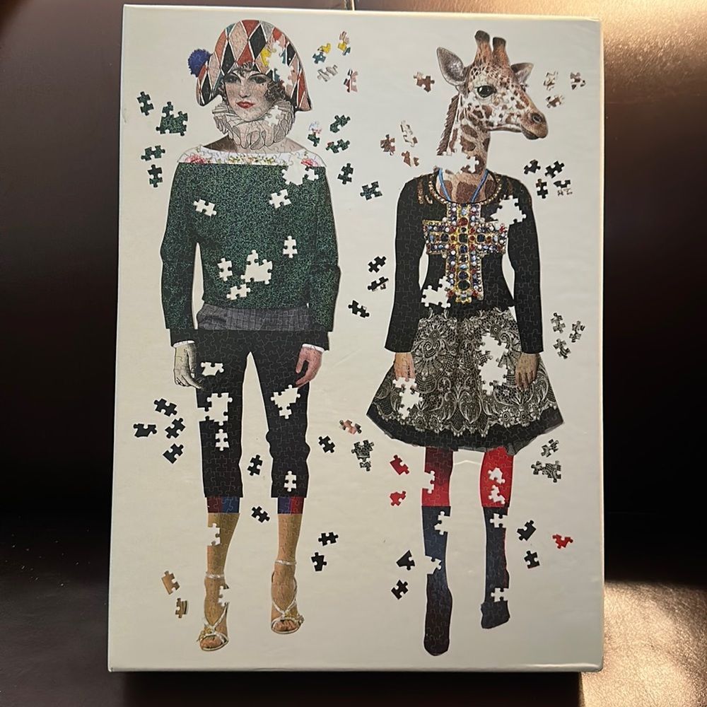 Galison Christian Lacroix Love Who You Want Set of 2 shaped 750 piece puzzle